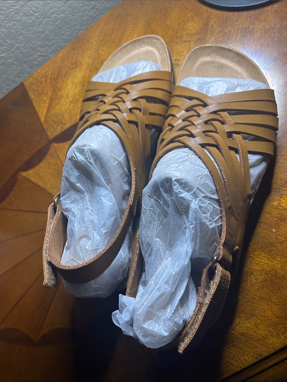 Easy Spirit Women’s Comfort Sandals – Brown Cognac Leather – New in Box